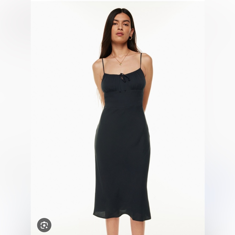 Wilfred bellow dress midi black satin